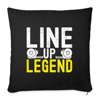 Tiler Floor Layer - Sofa pillowcase 17,3'' x 17,3'' (45 x 45 cm) - black - Front