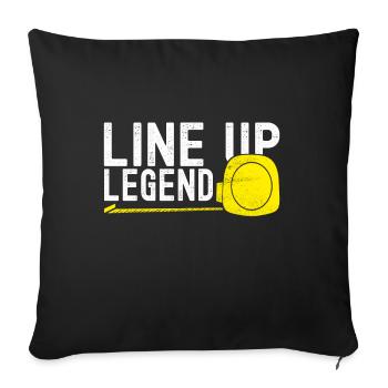 Tiler Floor Layer - Sofa pillowcase 17,3'' x 17,3'' (45 x 45 cm) - black - Front