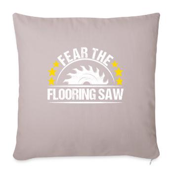 Carrelage Couche de sol - Housse de coussin décorative 45 x 45 cm - taupe clair - Devant