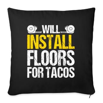 Tiler Floor Layer - Sofa pillowcase 17,3'' x 17,3'' (45 x 45 cm) - black - Front