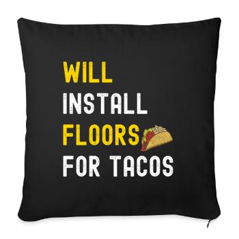 Tiler Floor Layer - Sofa pillowcase 17,3'' x 17,3'' (45 x 45 cm) - black - Front