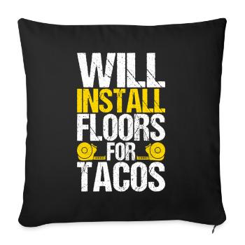 Tiler Floor Layer - Sofa pillowcase 17,3'' x 17,3'' (45 x 45 cm) - black - Front