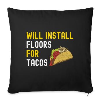 Tiler Floor Layer - Sofa pillowcase 17,3'' x 17,3'' (45 x 45 cm) - black - Front