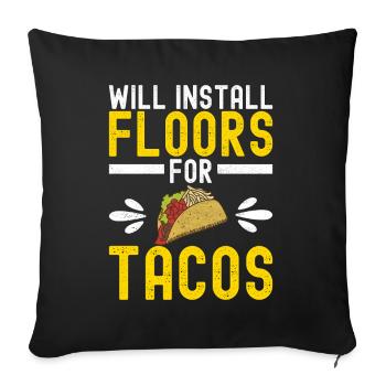 Tiler Floor Layer - Sofa pillowcase 17,3'' x 17,3'' (45 x 45 cm) - black - Front