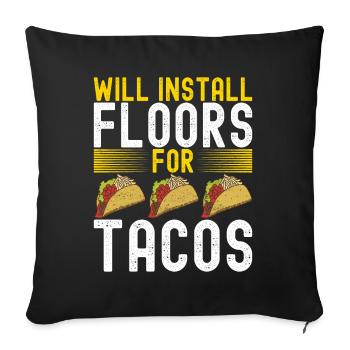 Tiler Floor Layer - Sofa pillowcase 17,3'' x 17,3'' (45 x 45 cm) - black - Front