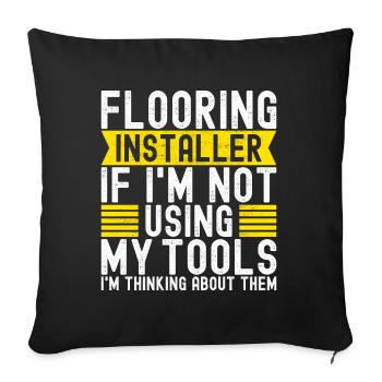 liesenleger floor layer - Sofa pillowcase 17,3'' x 17,3'' (45 x 45 cm) - black - Front