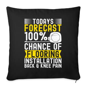 liesenleger floor layer - Sofa pillowcase 17,3'' x 17,3'' (45 x 45 cm) - black - Front