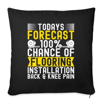 liesenleger floor layer - Sofa pillowcase 17,3'' x 17,3'' (45 x 45 cm) - black - Front