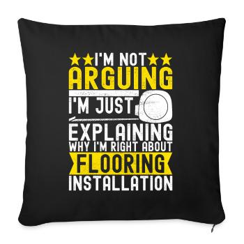 liesenleger floor layer - Sofa pillowcase 17,3'' x 17,3'' (45 x 45 cm) - black - Front