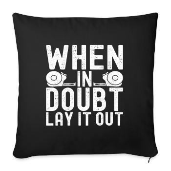 liesenleger floor layer - Sofa pillowcase 17,3'' x 17,3'' (45 x 45 cm) - black - Front