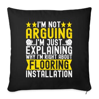 liesenleger floor layer - Sofa pillowcase 17,3'' x 17,3'' (45 x 45 cm) - black - Front