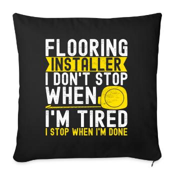 liesenleger floor layer - Sofa pillowcase 17,3'' x 17,3'' (45 x 45 cm) - black - Front