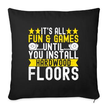liesenleger floor layer - Sofa pillowcase 17,3'' x 17,3'' (45 x 45 cm) - black - Front