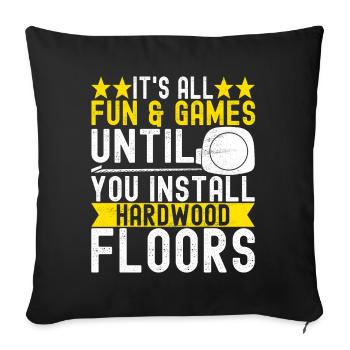 liesenleger floor layer - Sofa pillowcase 17,3'' x 17,3'' (45 x 45 cm) - black - Front