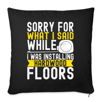 liesenleger floor layer - Sofa pillowcase 17,3'' x 17,3'' (45 x 45 cm) - black - Front