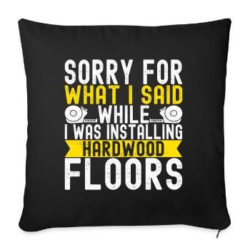 liesenleger floor layer - Sofa pillowcase 17,3'' x 17,3'' (45 x 45 cm) - black - Front