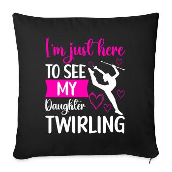 Majorette Gymnastics Majorettes Baton Twirling - Sofa pillowcase 17,3'' x 17,3'' (45 x 45 cm) - black - Front