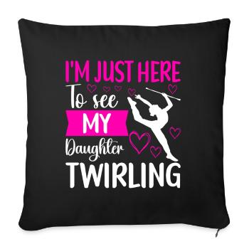Majorette Gymnastics Majorettes Baton Twirling - Sofa pillowcase 17,3'' x 17,3'' (45 x 45 cm) - black - Front