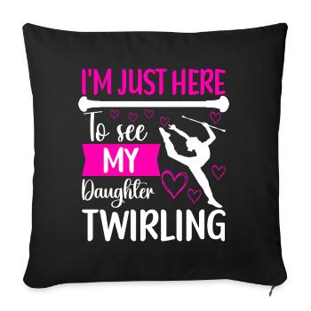 Majorette Gymnastics Majorettes Baton Twirling - Sofa pillowcase 17,3'' x 17,3'' (45 x 45 cm) - black - Front