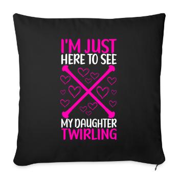Majorette Gymnastics Majorettes Baton Twirling - Sofa pillowcase 17,3'' x 17,3'' (45 x 45 cm) - black - Front