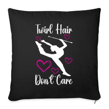 Majorette Gymnastics Majorettes Baton Twirling - Sofa pillowcase 17,3'' x 17,3'' (45 x 45 cm) - black - Front