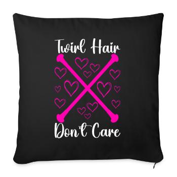 Majorette Gymnastics Majorettes Baton Twirling - Sofa pillowcase 17,3'' x 17,3'' (45 x 45 cm) - black - Front