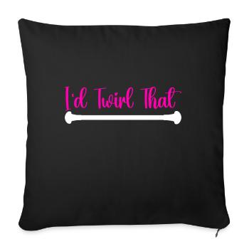 Majorette Gymnastics Majorettes Baton Twirling - Sofa pillowcase 17,3'' x 17,3'' (45 x 45 cm) - black - Front