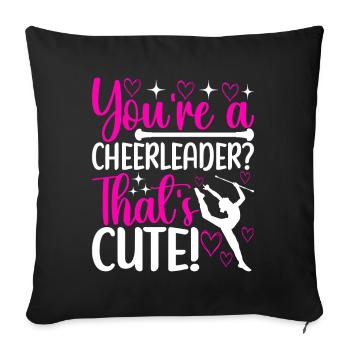 Majorette Gymnastics Majorettes Baton Twirling - Sofa pillowcase 17,3'' x 17,3'' (45 x 45 cm) - black - Front