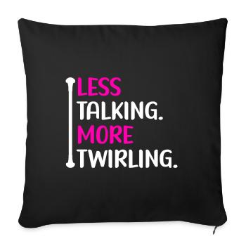 Majorette Gymnastics Majorettes Baton Twirling - Sofa pillowcase 17,3'' x 17,3'' (45 x 45 cm) - black - Front