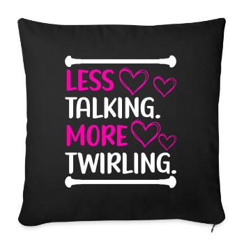 Majorette Gymnastics Majorettes Baton Twirling - Sofa pillowcase 17,3'' x 17,3'' (45 x 45 cm) - black - Front
