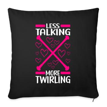 Majorette Gymnastics Majorettes Baton Twirling - Sofa pillowcase 17,3'' x 17,3'' (45 x 45 cm) - black - Front