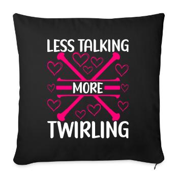 Majorette Gymnastics Majorettes Baton Twirling - Sofa pillowcase 17,3'' x 17,3'' (45 x 45 cm) - black - Front