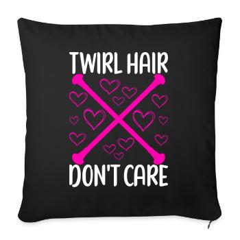 Majorette Gymnastics Majorettes Baton Twirling - Sofa pillowcase 17,3'' x 17,3'' (45 x 45 cm) - black - Front