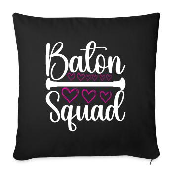 Majorette Gymnastics Majorettes Baton Twirling - Sofa pillowcase 17,3'' x 17,3'' (45 x 45 cm) - black - Front