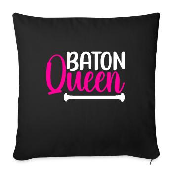 Majorette Gymnastics Majorettes Baton Twirling - Sofa pillowcase 17,3'' x 17,3'' (45 x 45 cm) - black - Front