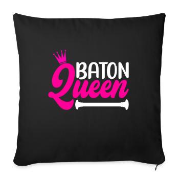 Majorette Gymnastics Majorettes Baton Twirling - Sofa pillowcase 17,3'' x 17,3'' (45 x 45 cm) - black - Front