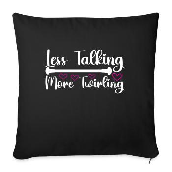 Majorette Gymnastics Majorettes Baton Twirling - Sofa pillowcase 17,3'' x 17,3'' (45 x 45 cm) - black - Front