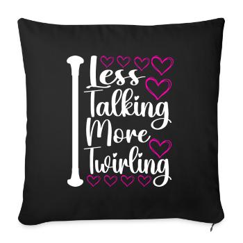 Majorette Gymnastics Majorettes Baton Twirling - Sofa pillowcase 17,3'' x 17,3'' (45 x 45 cm) - black - Front