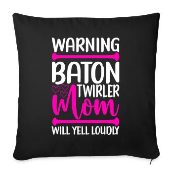 Majorette Gymnastics Majorettes Baton Twirling - Sofa pillowcase 17,3'' x 17,3'' (45 x 45 cm) - black - Front