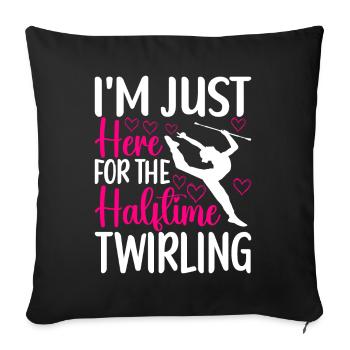 Majorette Gymnastics Majorettes Baton Twirling - Sofa pillowcase 17,3'' x 17,3'' (45 x 45 cm) - black - Front
