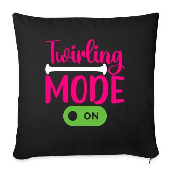 Majorette Gymnastics Majorettes Baton Twirling - Sofa pillowcase 17,3'' x 17,3'' (45 x 45 cm) - black - Front