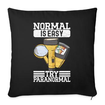 Paranormal Investigator Ghost Hunting - Sofa pillowcase 17,3'' x 17,3'' (45 x 45 cm) - black - Front