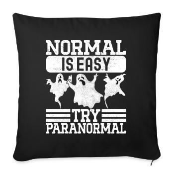 Paranormal Investigator Ghost Hunting - Sofa pillowcase 17,3'' x 17,3'' (45 x 45 cm) - black - Front