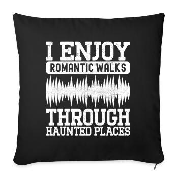 Paranormal Investigator Ghost Hunting - Sofa pillowcase 17,3'' x 17,3'' (45 x 45 cm) - black - Front
