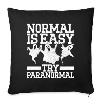 Paranormal Investigator Ghost Hunting - Sofa pillowcase 17,3'' x 17,3'' (45 x 45 cm) - black - Front