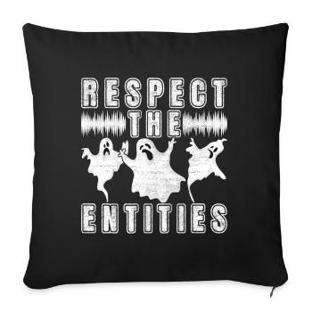 Paranormal Investigator Ghost Hunting - Sofa pillowcase 17,3'' x 17,3'' (45 x 45 cm) - black - Front