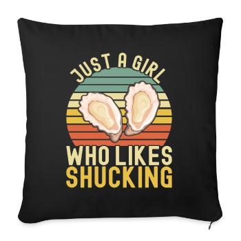 Oysters Oyster Lovers - Sofa pillowcase 17,3'' x 17,3'' (45 x 45 cm) - black - Front