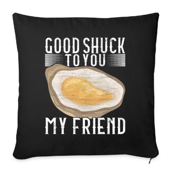 Oysters Oyster Lovers - Sofa pillowcase 17,3'' x 17,3'' (45 x 45 cm) - black - Front