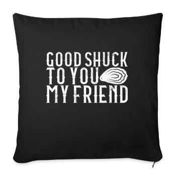 Oysters Oyster Lovers - Sofa pillowcase 17,3'' x 17,3'' (45 x 45 cm) - black - Front