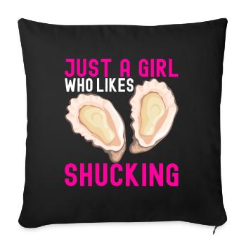 Oysters Oyster Lovers - Sofa pillowcase 17,3'' x 17,3'' (45 x 45 cm) - black - Front